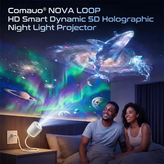 Topacme® NEXT-GEN SMART PROJECTION HD Smart Dynamic 5D Holographic Night Light Projector