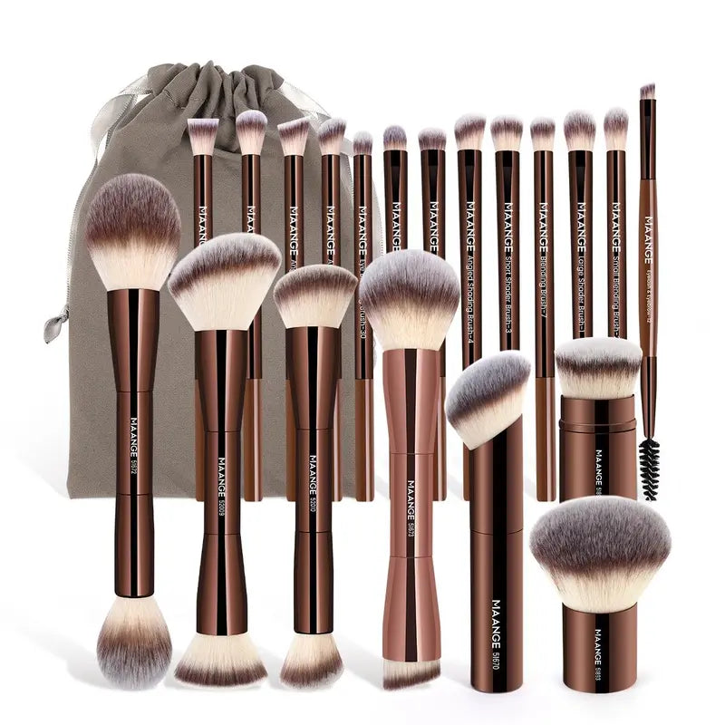 MAANGE Professional Soft Makeup Brush Set, Makeup Brush Kit, 1 set Multifunctional Cosmetic Brushes for Powder Liquid Cream, Makeup Tools for Women