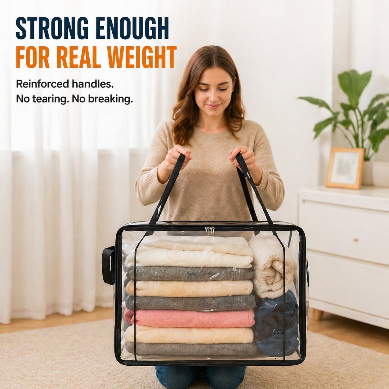 🎁💞LAST DAY 50% OFF ✨📦pawsrico®Large Heavy-Duty Thick Plastic Clear Storage