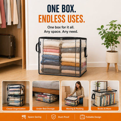 🎁💞LAST DAY 50% OFF ✨📦pawsrico®Large Heavy-Duty Thick Plastic Clear Storage