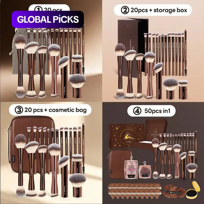 MAANGE Professional Soft Makeup Brush Set, Makeup Brush Kit, 1 set Multifunctional Cosmetic Brushes for Powder Liquid Cream, Makeup Tools for Women