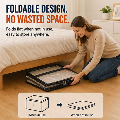 🎁💞LAST DAY 50% OFF ✨📦pawsrico®Large Heavy-Duty Thick Plastic Clear Storage